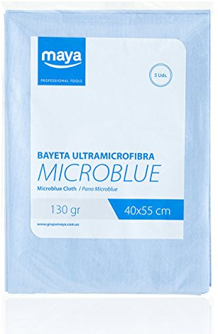 Maya 07016 - Pack 5 Uds Bayeta Microblue 40 x 55 cm XXL Azul