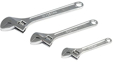 Silverline Juego de llaves ajustables de 3 piezas (150, 200 y 250 mm) (WR03)