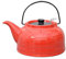 Teekanne „Nelly“. Moderne Teekanne 1,5 Liter in rot aus hitzebeständiger Keramik mit Edelstahlfilter.