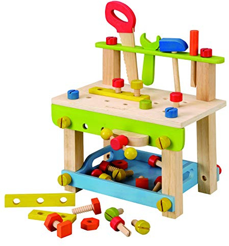 EverEarth Werkbank mit Zubehör (EE32688) Bunt 32 x 26 x 32 cm