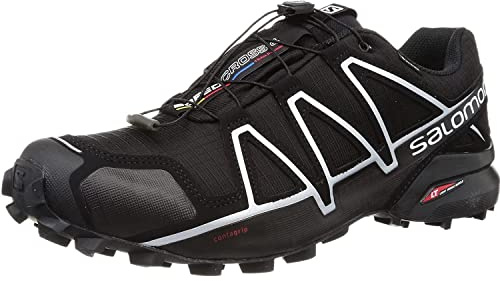 Salomon Herren Speedcross 4 Gore-Tex Traillaufschuhe, Schwarz (Black/Black/Silver Metallic X), 47 1/3 EU