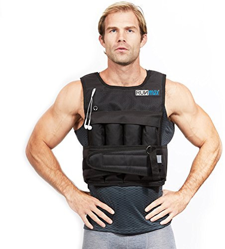 RUNmax Run Fast Gewichtsweste, 5,4 kg - 63,5 kg (mit Schulterpolstern, 9 kg)