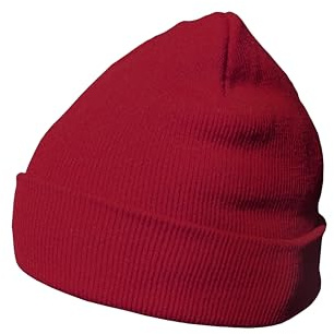 DonDon Gorro hombre Gorro mujer Gorro de invierno Beanie Diseño clásico rojo de bordeaux