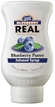 Re’al Syrup | Blueberry Puree Infused Fruit Syrup | Made with Real Fruit | 500ml |Natural Ingredients| Cocktails, Baking, Smoothies, Mixing Drinks, Desserts.
