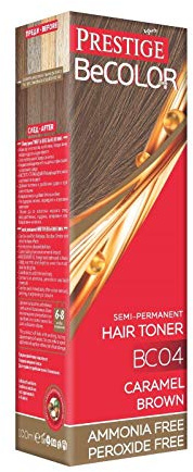 Vips Prestige - BeColor Tinte Semi Permanente Color Castaño Caramelizado BC04, Sin Amoniaco Sin Peroxide