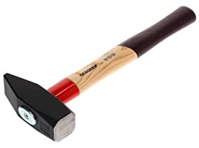 GEDORE Schlosserhammare, 2000 gram, med rödbanD-plus handtagsfäste, standard askträ, smidd hammarhuvud