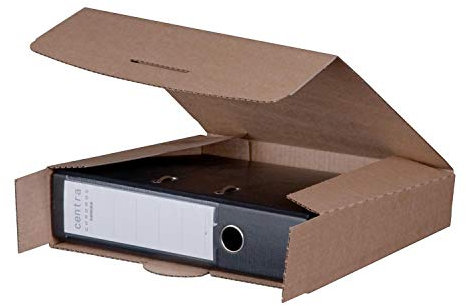 smartboxpro 212100220 Ordner-Versandboxen, Recycling-Karton braun
