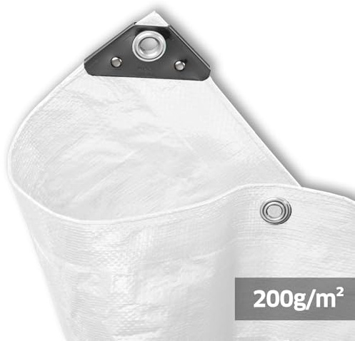 Noor, Telone da Esterni in Polipropilene e polietilene, Colore: Bianco, 4 x 6 m