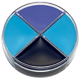 Maskworld Professionelle Theater-Schminke - Ocean Blue - Make-Up Set Creme Schminkdose 3 Farben - Halloween Karneval Motto-Party