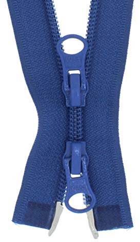 FIM 2 Wege Reißverschluss Kunststoff Spirale Nr.5 Teilbar Zweiwege Farbe: 10 - Jeansblau(218), 75cm lang