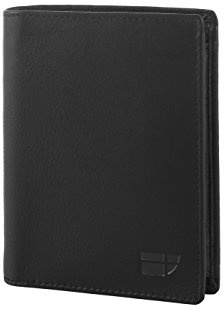 Von Cronshagen Herren Geldbeutel (Hochkantbörse) aus Leder, hochwertiges Qualitätsprodukt Brieftasche für Männer, schickes schwarzes Portmonee, edle Leder Börse mit 6 Kreditkarten Fächer