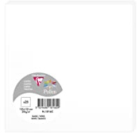 POLLEN Pqt de 25 Carte Simple 210g 135x135 blanc