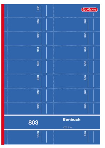 Herlitz 892612 bonbuch 803, A4, rosa, blå, gul, grön eller röd, 2 x 50 blad, 1 000 färger sorterade