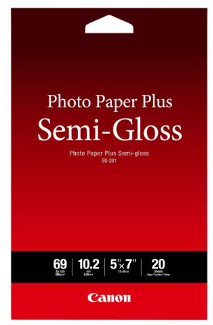 Canon Photo Paper Plus Semi-Gloss 5 x 7 (20 Sheets) (SG-201 5X7)