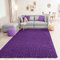 VIMODA Teppich Prime Shaggy Hochflor Langflor Einfarbig Modern Lila für Wohnzimmer, Schlafzimmer, kinderzimmer, Maße:Ø 80 cm Rund