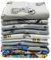 Clevere Kids Mulltücher 10er Pack | Jungs oder Mädchen | 70x80 | Oeko-TEX | Made in EU (Set Jungs Bedruckt)