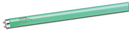 SYLVANIA T8 Grüne Leuchtstoff-Lampe, G13 Sockel, 36 Watt/3140 Lumen, 10000h Lebensdauer, Lineare Form, 26mm Durchmesser, 1200mm Länge, Grüner Kolben, dimmbar, 1er Pack