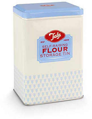 Tala Originals Self Raising Flour Storage Tin, Blue, 12x9.5x19 cm – Durable & Stylish Kitchen Container for Freshness & Easy Storage