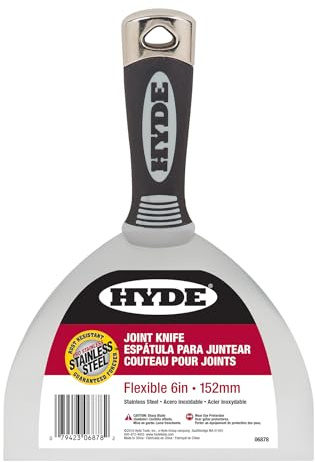 Hyde Tools 06878 Joint Knife,Flexible, 6, Black