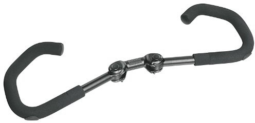 ergotec Fahrradlenker Lenkerbügel AHS-Premium 25.4, GW600, GL180, GH0, Aluminium AL6061-T6, mit Lenkerenden, schwarz sand, 85231001, 600 x 42 x 25.4 mm