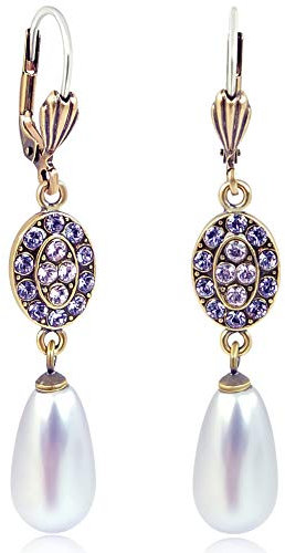 Perlenohrringe Gold Jugendstil Ohrringe Perlen Boho Ohrhänger NOBEL SCHMUCK