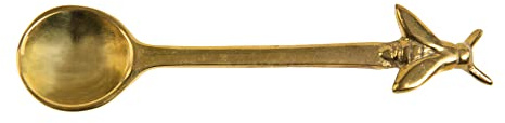 Creative Co-Op Brass Sugar/Honey Spoon with Bee Handle