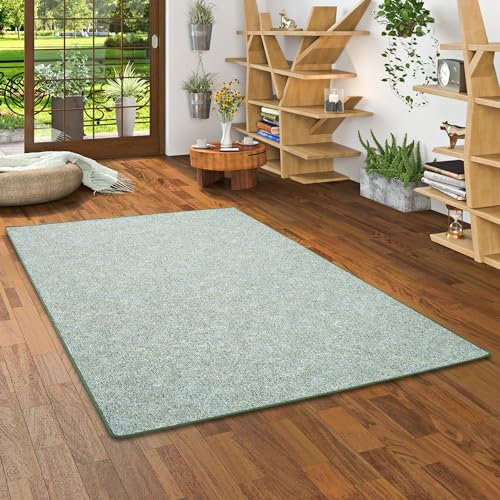 Snapstyle Schlingen Teppich Memory Grün Meliert in 24 Größen