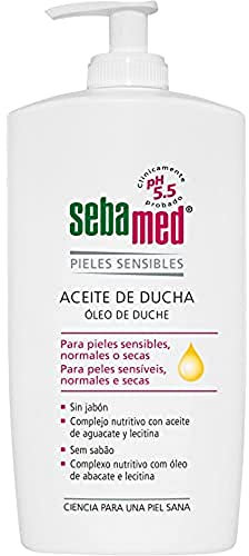 Sebamed Aceite de Ducha 500ml, Aceite de Ducha para pieles sensibles normales a secas, libre de jabón, indicado para la higiene diaria
