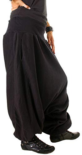 Vishes - Alternative Bekleidung - Haremshose aus Fleece Einheitsgröße/Lange Größe schwarz 44-50