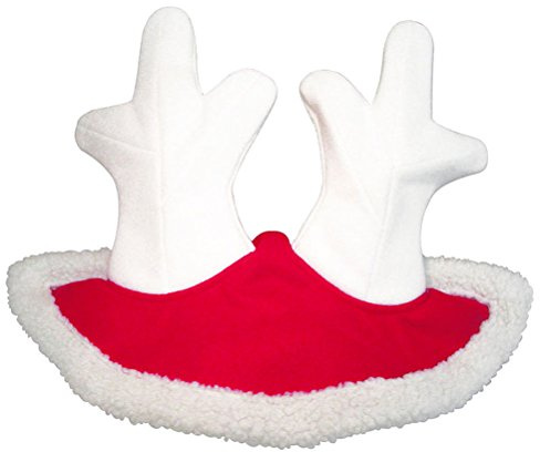 Reitsport Amesbichler - Berretto invernale di Natale con corna di renna, colore: Rosso/Bianco