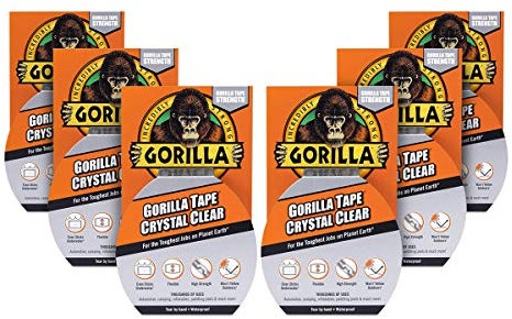 Gorilla 3044701 Tape Duct Tape Crystal Clear 48mm x 8.2m (Pack of 6)