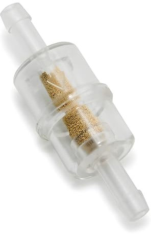 Benzinfilter klein - Kunststoff / Messinggranulat - Ø6mm Anschluss