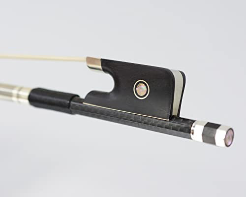VINGOBOW Strukturierter Kohlefaser Cellobogen Karbonbogen Carbon Bow Hervorragende, ausgewogene Pernambuco Performance 4/4 Größe
