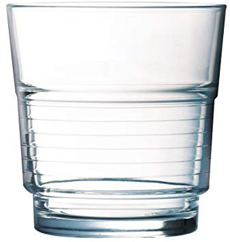 Arcoroc Vaso apilable en espiral FB25, 250 ml, 6 vasos