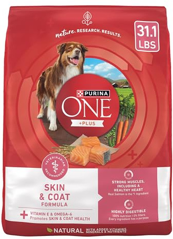 Purina ONE Natural, Sensitive Stomach Dry Dog Food, +Plus Skin & Coat Formula - 31.1 lb. Bag