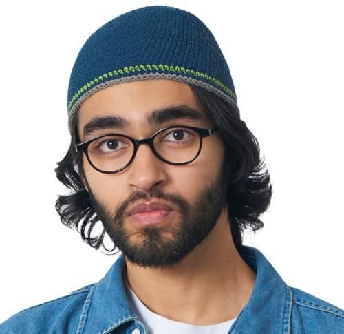 CHARM Beanie herr stickad mössa – Namaz Takke tunn virkad mössa elastisk japansk