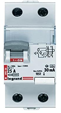 Legrand 009056 Disjoncteur à courant résiduel 25 A/2 broches/30 mA/TYPE A