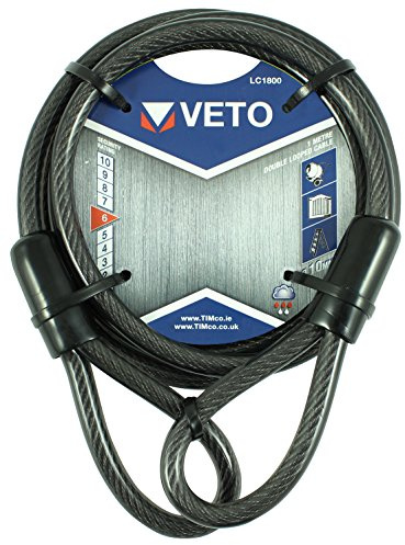 TIMCO Looped Security Cable - 15mm x 3m - Perfect for The Home and Office - Black