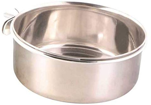 Trixie Bol en Acier Inoxydable pour Oiseaux avec Fixation à vis, 300 ML