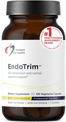 Designs for Health EndoTrim - Green Tea Extract, Garcinia Cambogia, Coleus Forskohlii + L-Carnitine Supplement for Men + Women - Vegan (120 Capsules)