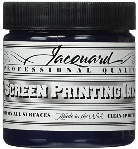 Jacquard screentryck bläck, marinblå, 4 oz