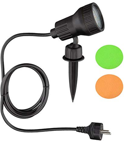 Trango 1-flammig IP44 Gartenleuchte 3075 Außenleuchte *SOPHIA* inkl. 1x GU10 LED Leuchtmittel – 3000K warmweiß & 2 Meter Zuleitungskabel als Teichstrahler, Gartenlampe, Außenlampe, Wegbeleuchtung