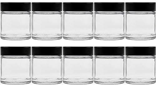 Viva Articoli per la casa - contenitori in Vetro con Tappo, Vetro, Trasparente, 30 ml