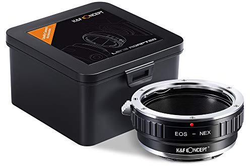 K&F Concept EF EF-S to E Mount Adapter, Manual Focus Lens Mount Adapter Compatible with Canon EOS Lens to Sony Alpha Nex E-Mount Camera Body