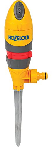 HOZELOCK - Arroseur Rotatif Plus 314 M² : Arroseur Pulvérisateur sur Pic Grande Surface (Ø 20M), Ultra Uniforme grâce Au Moteur Hydraulique, 5 Jets, Direction d'Arrosage Réglable 360° [2332P0000]