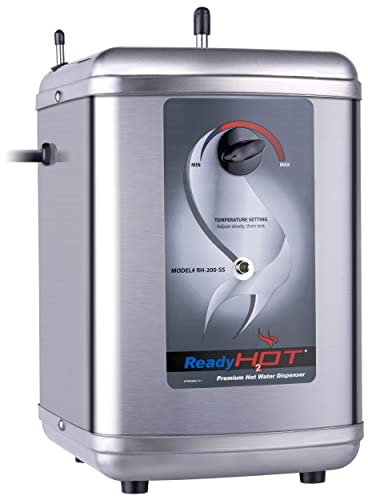 Ready Hot 40-RH-200-SS Instant Hot Water Dispenser System, 2.5 Quarts Manual Dial Tank Only, Stainless Steel