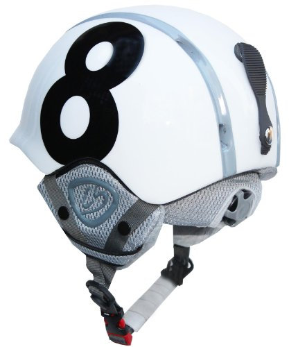 Cox Swain Kinder Ski-/Snowboard Helm TUKINO - Größenverstellbar mit Trackrad, Colour: White, Size: M