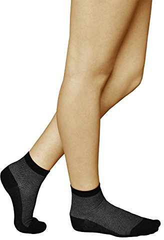 vitsocks Chaussette antibactérienne en fil d'ARGENT et coton Femme (3 PAIRES) anti odeur, gris, 39-42