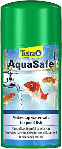 Tetra Pond AquaSafe, Makes Tap Water Safe for Pond Fish, 250 ml