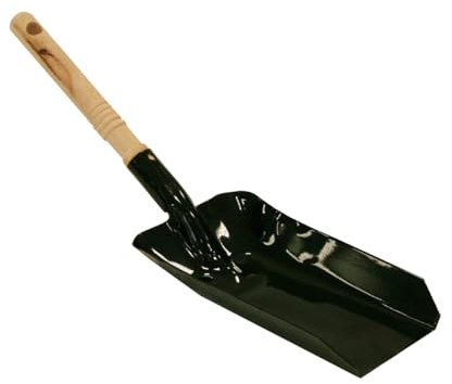 Kamino-Flam 333015 Paletta Camino con Manico in Legno per Carbone, Nero, 50x3x15 cm